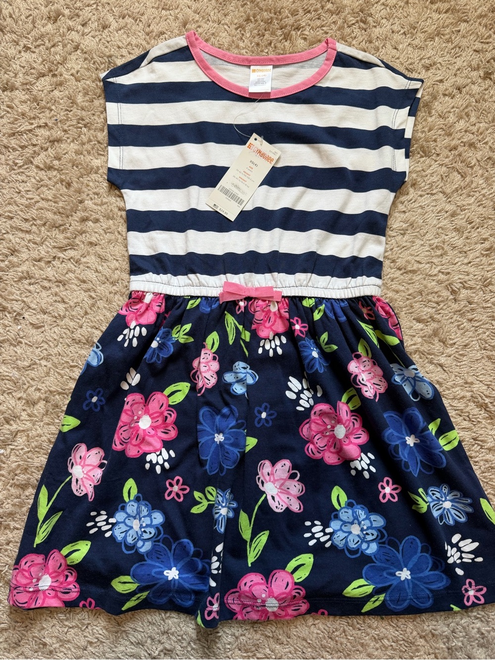 NWT Girls Gymboree Mixed Print Knit Jersey Dress